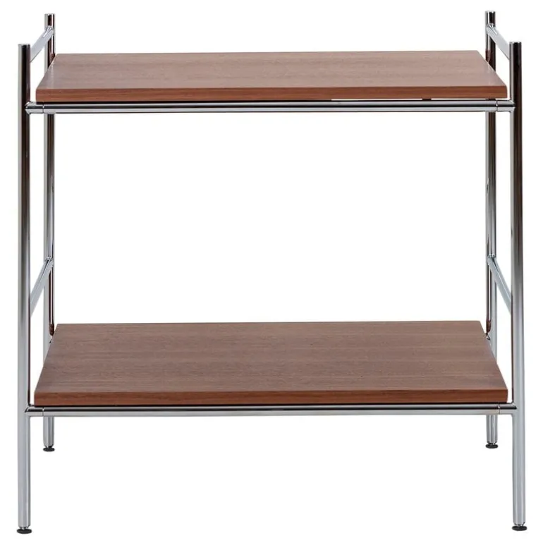 Labofa Heritage bar trolley 95.2 with gliders, chrome - walnut