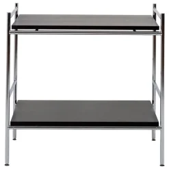 Labofa Heritage bar trolley 95.2 with gliders, chrome - black oak