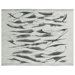 Lapuan Kankurit Aallokko sauna cover, 46 x 60 cm, linen - black