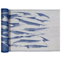 Lapuan Kankurit Aallokko sauna cover, 46 x 150 cm, linen - blue