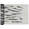 Lapuan Kankurit Aallokko sauna cover, 46 x 150 cm, linen - black