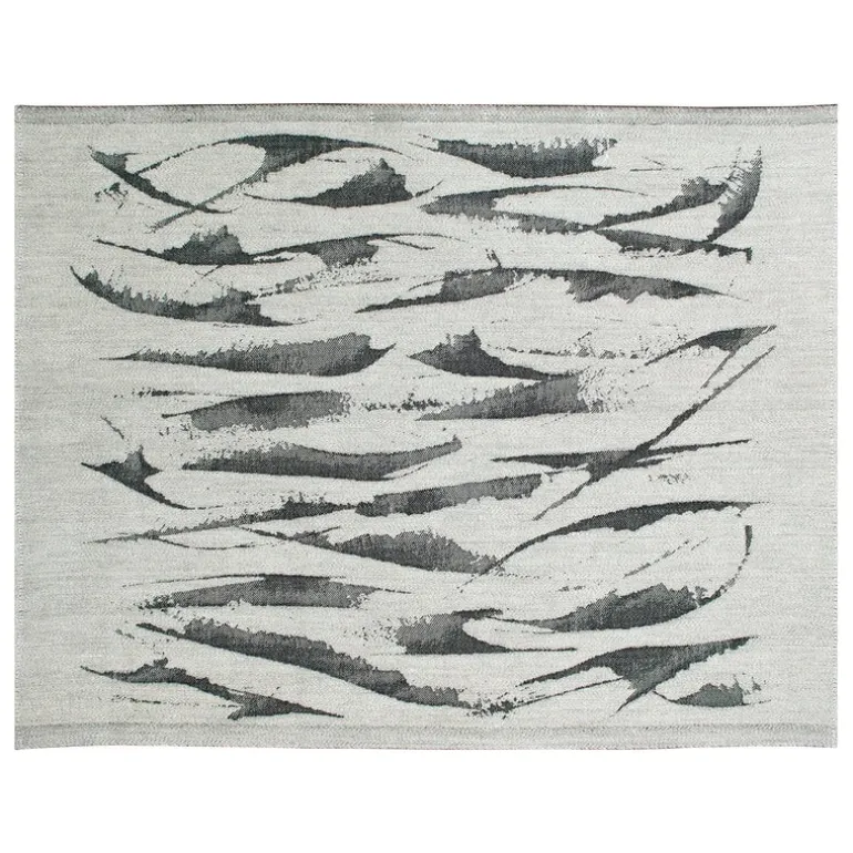 Lapuan Kankurit Aallokko sauna cover, 46 x 150 cm, linen - black