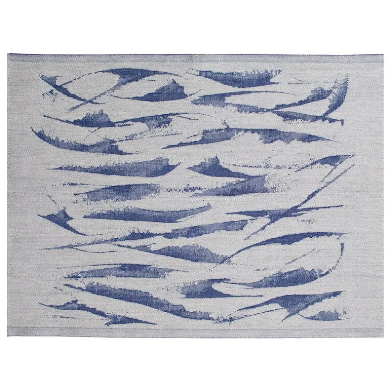 Lapuan Kankurit Aallokko sauna cover, 46 x 60 cm, linen - blue
