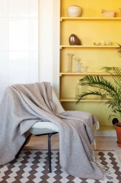 Lapuan Kankurit Arvo blanket, 130 x 180 cm, white - natural beige