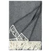 Lapuan Kankurit Elli blanket, 130 x 180 cm, white - dark grey