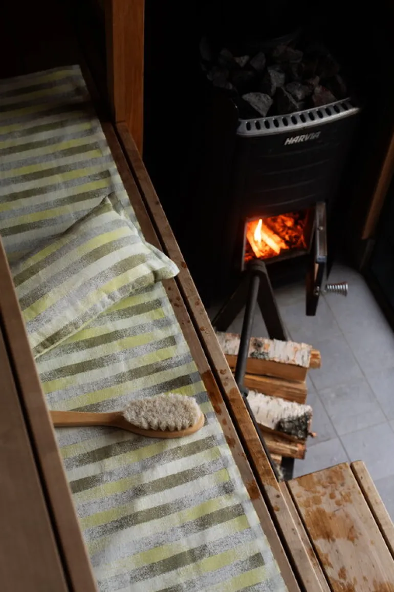 Lapuan Kankurit Hohto sauna pillow, white - green