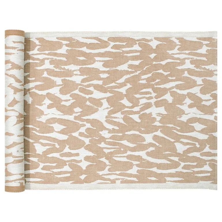 Lapuan Kankurit Jäkälä sauna cover, 46 x 150 cm, white - cinnamon