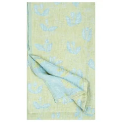 Lapuan Kankurit Kesäkukka table cloth/throw, lime - light blue