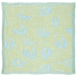 Lapuan Kankurit Kesäkukka napkin, 46 x 46 cm, lime - light blue