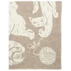 Lapuan Kankurit Kissanpäivät blanket, beige - white
