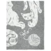 Lapuan Kankurit Kissanpäivät blanket, grey - white