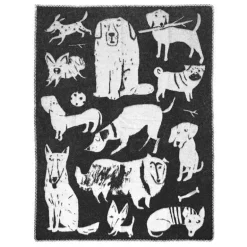 Lapuan Kankurit Koirapuisto blanket, 130 x 180 cm, black - white