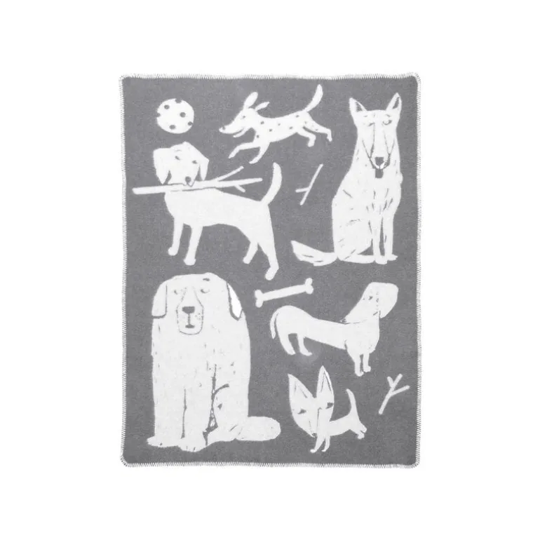 Lapuan Kankurit Koirapuisto blanket, 90 x 130 cm, grey - white