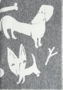 Lapuan Kankurit Koirapuisto blanket, 90 x 130 cm, grey - white