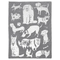Lapuan Kankurit Koirapuisto blanket, 130 x 180 cm, grey - white