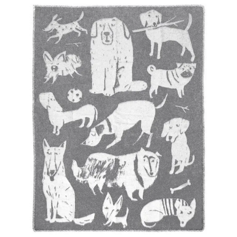 Lapuan Kankurit Koirapuisto blanket, 130 x 180 cm, grey - white
