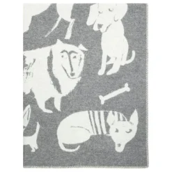 Lapuan Kankurit Koirapuisto blanket, 130 x 180 cm, grey - white