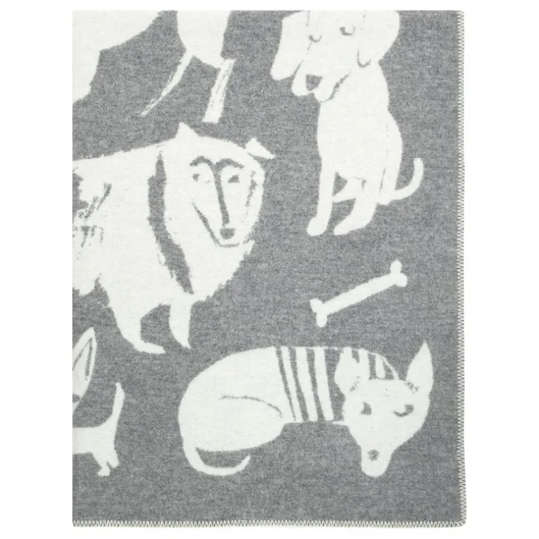 Lapuan Kankurit Koirapuisto blanket, 130 x 180 cm, grey - white
