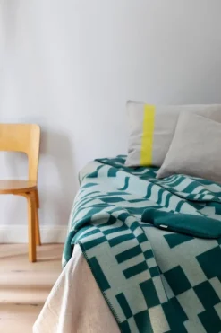 Lapuan Kankurit Koodi blanket, green - mint