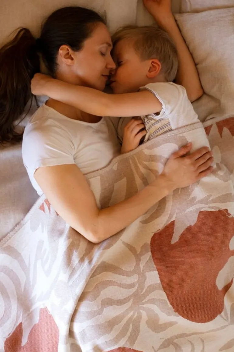 Lapuan Kankurit Kuutamo blanket, beige - cinnamon