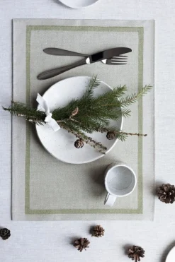 Lapuan Kankurit Laina placemat, linen - olive