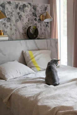 Lapuan Kankurit Maja blanket, white - linen