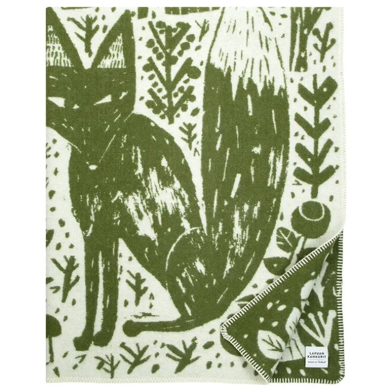 Lapuan Kankurit Metsikkö blanket, olive - white