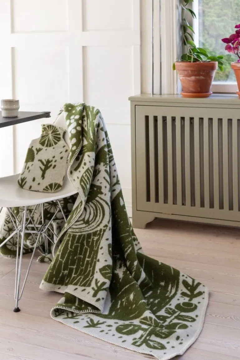 Lapuan Kankurit Metsikkö blanket, olive - white