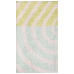 Lapuan Kankurit Metsälampi table cloth/throw, 145 x 200 cm, rose - grey - lime