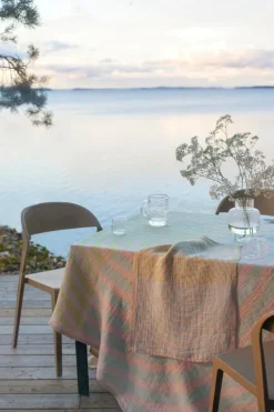 Lapuan Kankurit Metsälampi table cloth/throw, 145 x 200 cm, rose - grey - lime