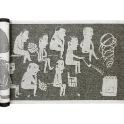 Lapuan Kankurit Miesten Sauna sauna cover, 46 x 150 cm, black - linen