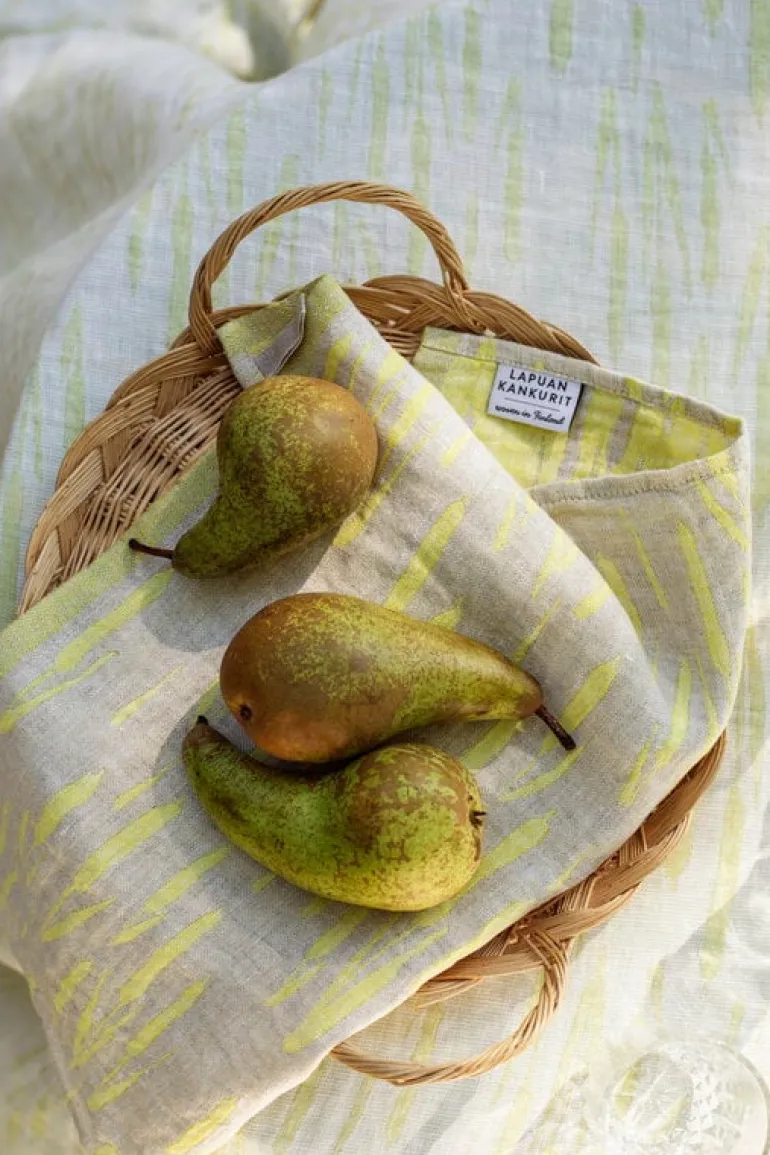 Lapuan Kankurit Osmankäämi towel/napkin, linen - yellow