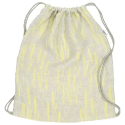 Lapuan Kankurit Osmankäämi drawstring bag, yellow - linen