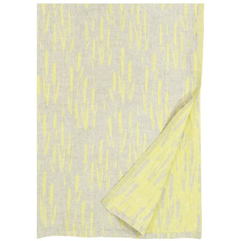 Lapuan Kankurit Osmankäämi table cloth/throw, 145 x 200 cm, linen - yellow