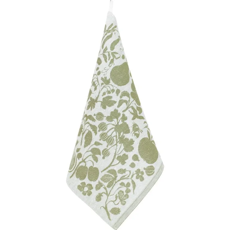Lapuan Kankurit Puutarha towel/napkin, white - olive