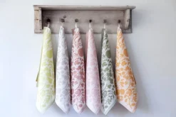 Lapuan Kankurit Puutarha towel/napkin, white - lime