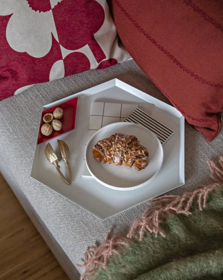 Lapuan Kankurit Revontuli mohair blanket, powder - olive