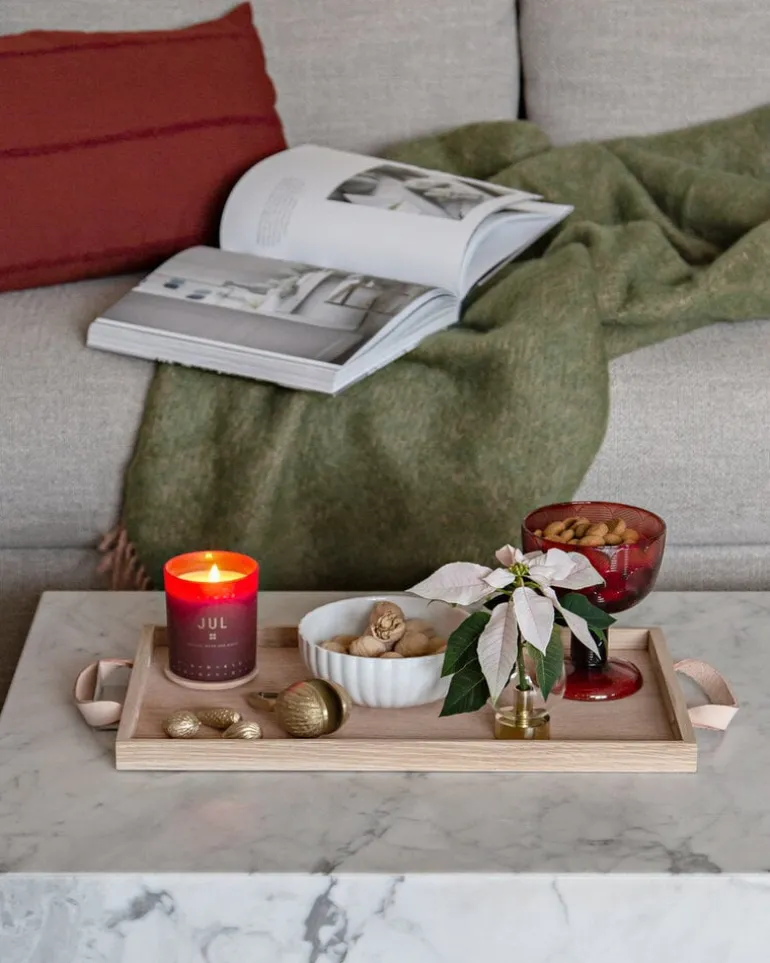 Lapuan Kankurit Revontuli mohair blanket, powder - olive