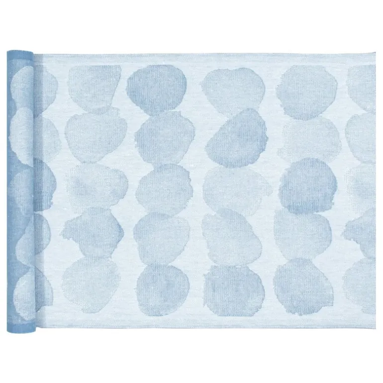 Lapuan Kankurit Sade sauna cover, 46 x 60 cm, white - rainy blue