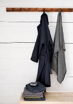 Lapuan Kankurit Terva bathrobe, black - graphite