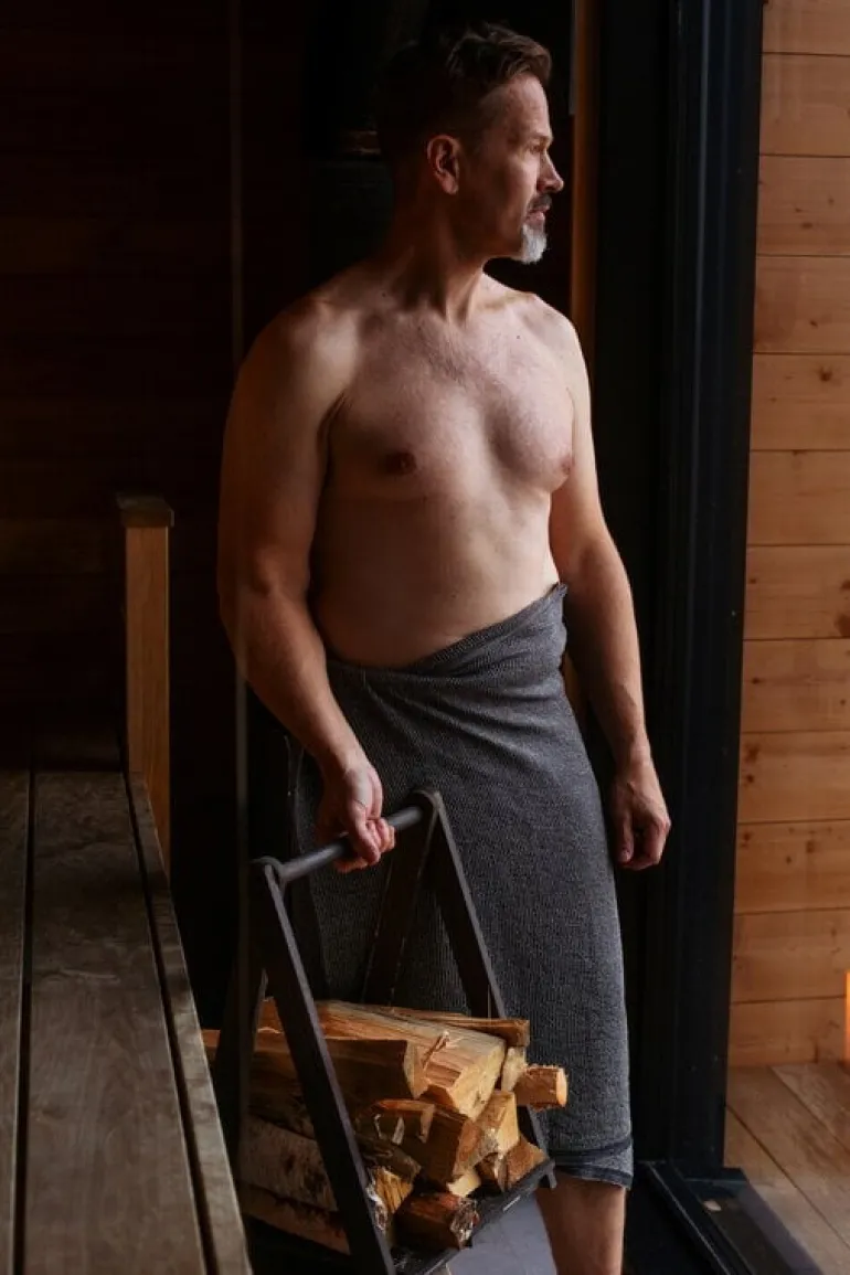 Lapuan Kankurit Terva giant towel, black - multi - grey