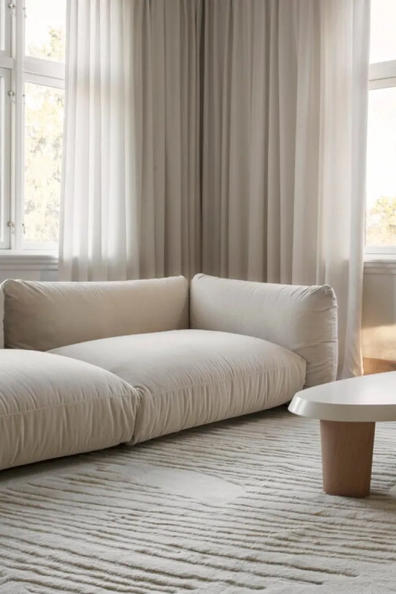 LAYERED Artisan Guild rug, bone white