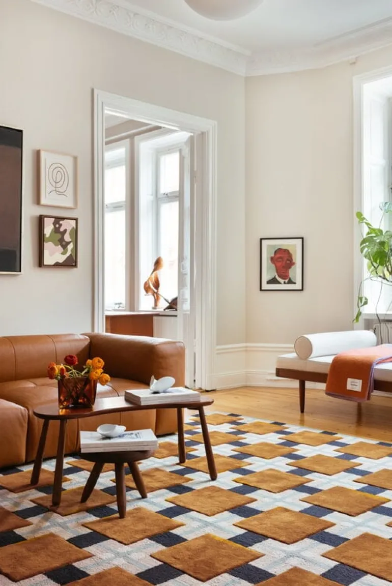 LAYERED Evelina Kroon Ochre Fields rug