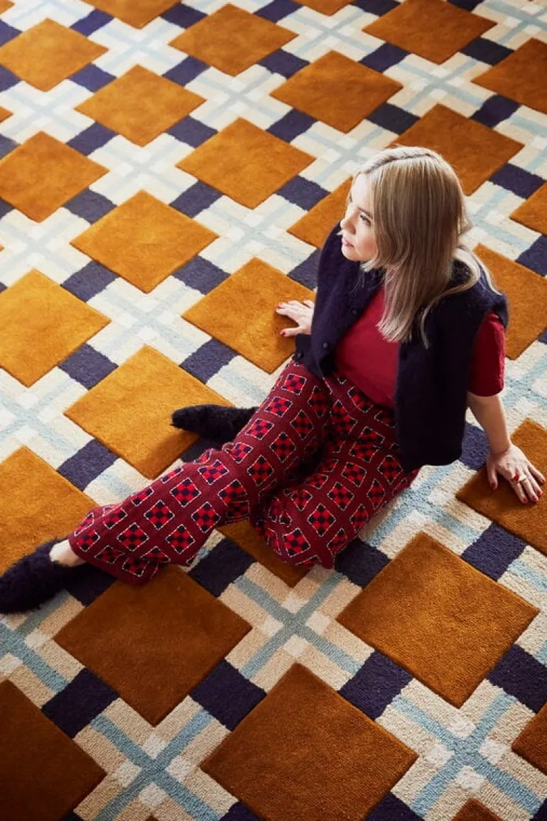 LAYERED Evelina Kroon Ochre Fields rug