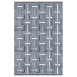LAYERED Johanna wool rug, sky blue