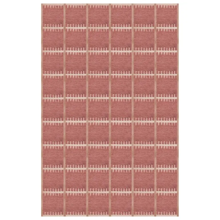 LAYERED Lilly wool rug, claret red