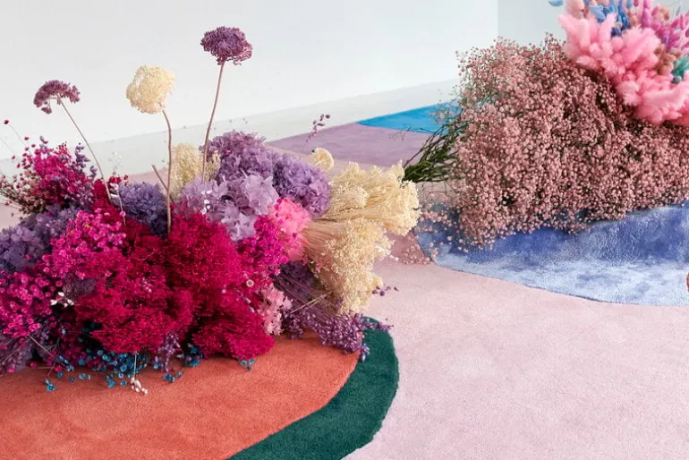 LAYERED Poppykalas Flower Field rug