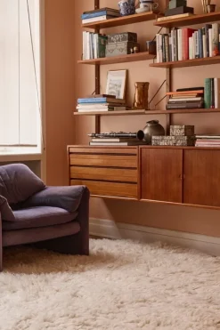 LAYERED Residue Shaggy rug, 180 x 270 cm, bone white