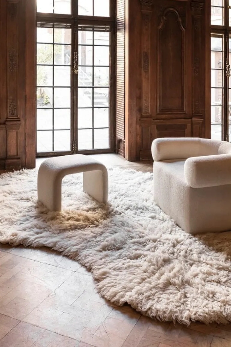 LAYERED Residue Shaggy rug, 180 x 270 cm, bone white