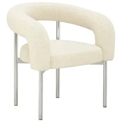 Lepo Product Boa chair, chrome - light beige Kvadrat Coda2 103